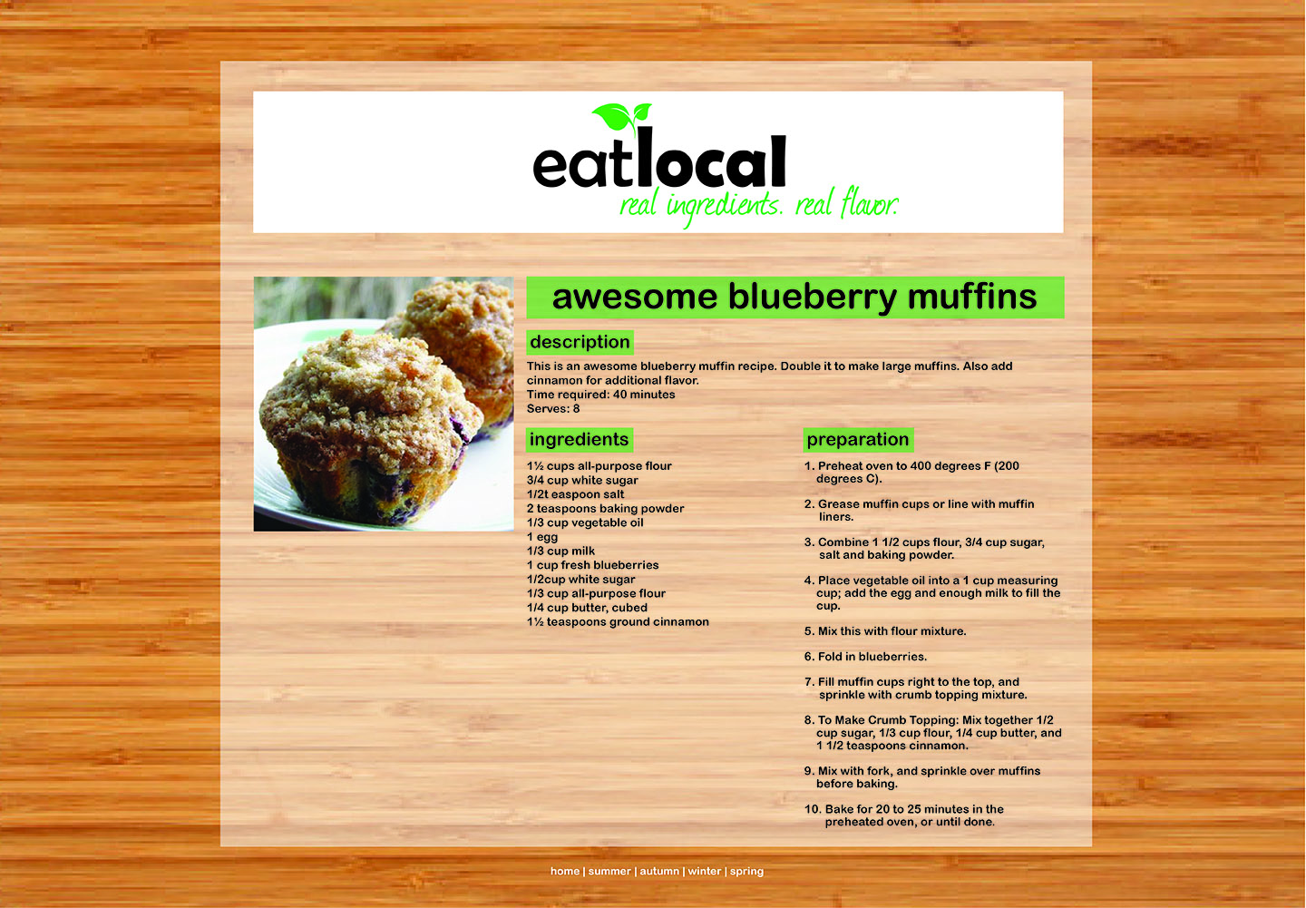 awesome blueberry muffins