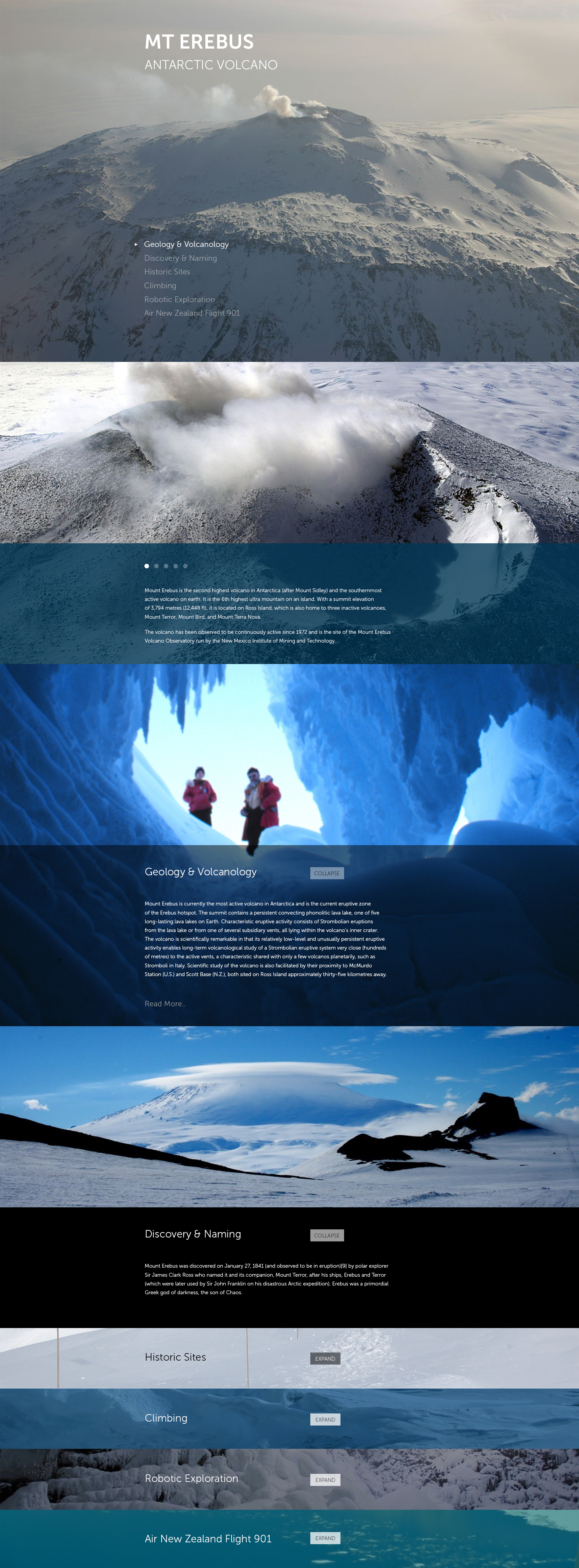 Microsite: Mt Erebus